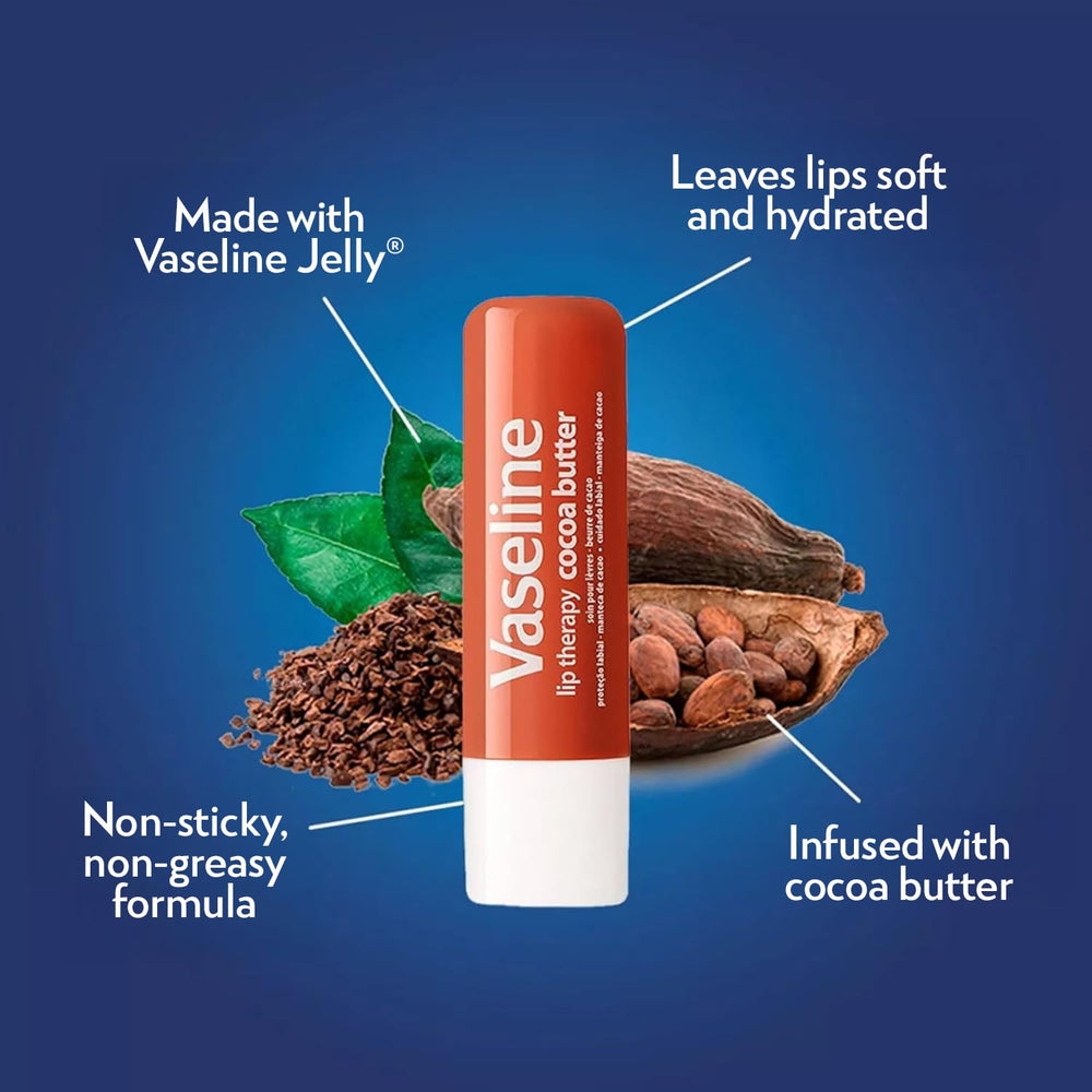 Vaseline Pocket-sized lip balms fit easily in pockets for quick touch-ups.