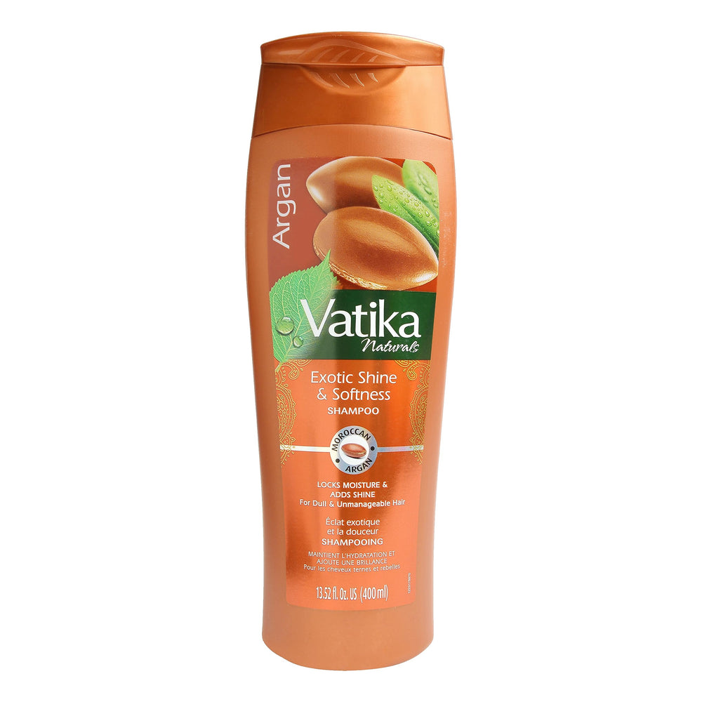 Vatika Naturals Argan Oil Shampoo bottle—nourishing hydration for all hair types.