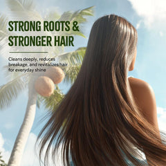 Close-up of coconut oil in Vatika Naturals formula for natural nourishment.