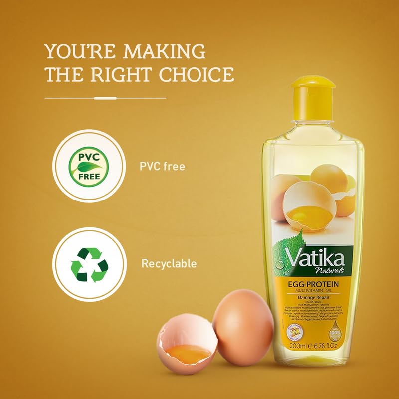 Vatika Naturals Glossy hair after use suggests smoother, shinier strands.