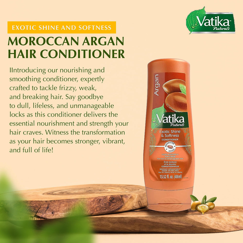Vatika Naturals Henna-Argan-Extract hair care closeup emphasizes conditioning power.
