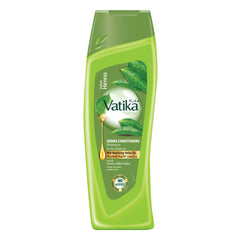 Vatika Naturals Henna Conditioning Shampoo bottle showcasing nourishing care for dry hair