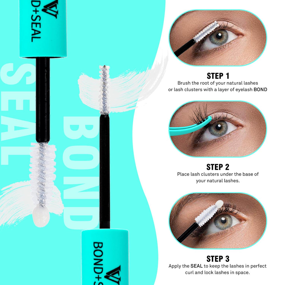 VAVALASH easy DIY lash application using clear bond and seal.