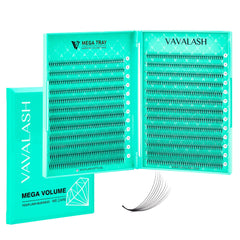 VAVALASH premade fans mixed densities close-up for dramatic volume