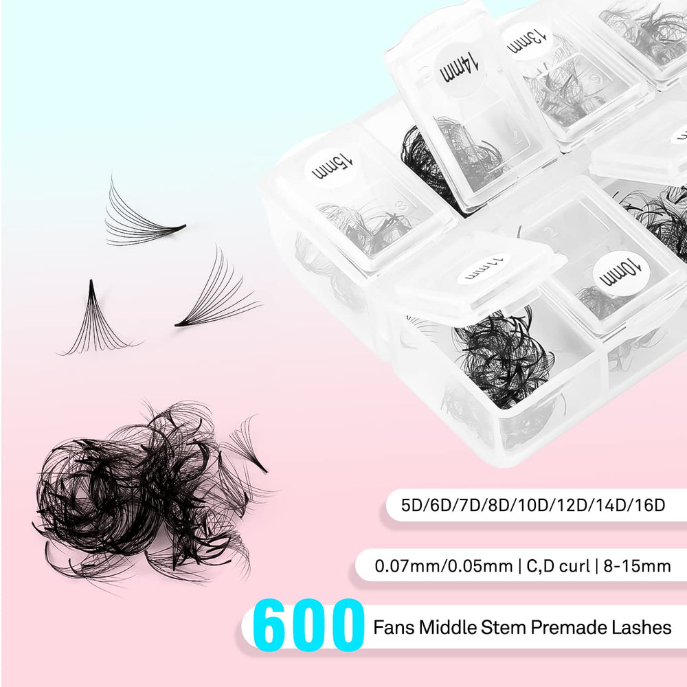 VAVALASH thin-base premade fans for seamless lash adhesion and coverage.