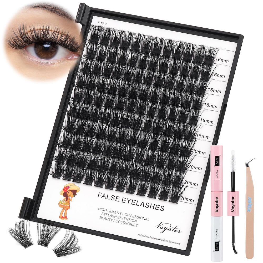 Vayator Lashes mixed kit—8-20mm lengths for versatile at-home lash styling