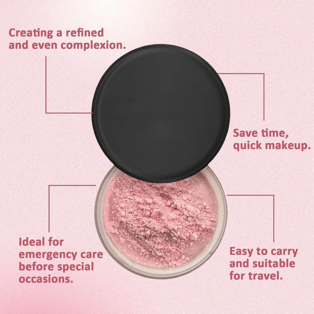 Vbolre Pink Blurring Powder travel pack offers portability and quick touchups.