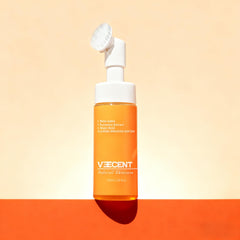 VEECENT Turmeric Foaming Cleanser bottle with rich lather for daily cleansing