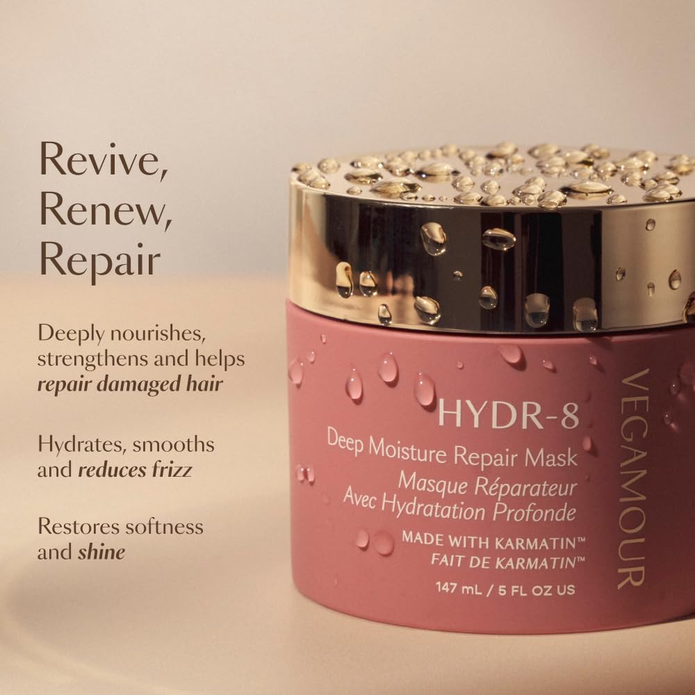 VEGAMOUR HYDR-8 creamy formula shown without silicones and sulfates