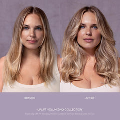 VEGAMOUR UPLIFT damp-hair-application illustrates simple mousse use