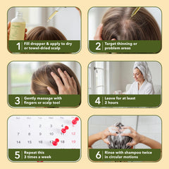 Eco-friendly Veganic packaging for Hair Growth Oil.