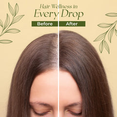A scalp massage with Veganic Hair Growth Oil for nourishment.