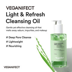 VEGANIFECT cleansing oil emulsified into milky wash for rinsing
