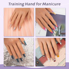 Veikmv powder brush enables even powder application on practice nails