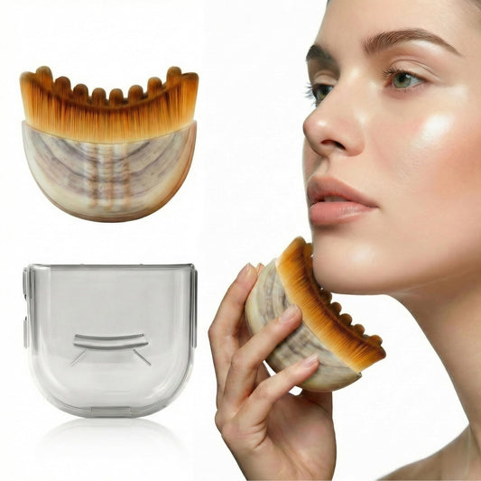 VEKDERTAGE Lymphatic Contour Brush focuses on jawline definition for a sculpted look.