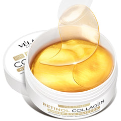 VELAMO ADVANCED 24k gold under-eye patches on skin for brighter, refreshed eyes