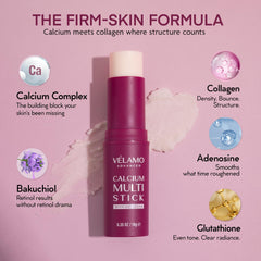 VELAMO ADVANCED Calcium Multi Balm Stick glide-on application for mess-free use.