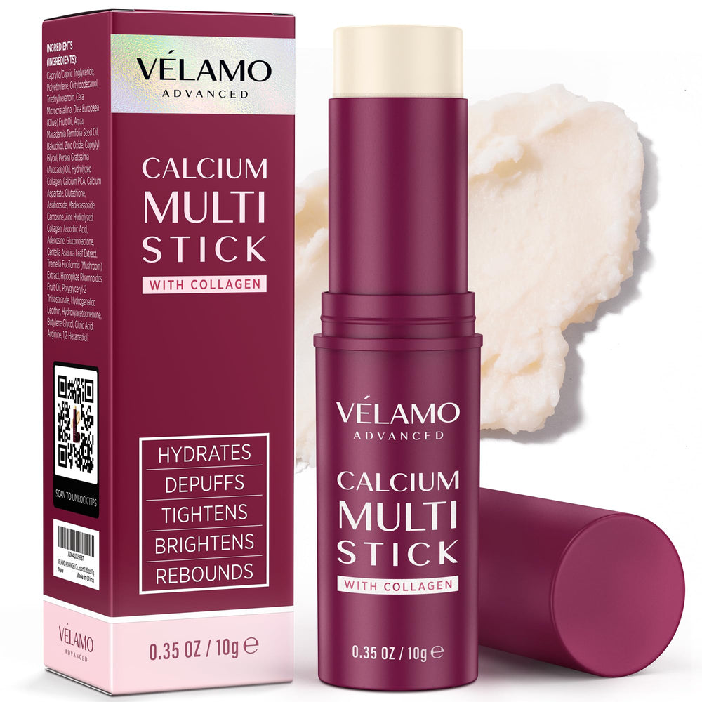 VELAMO ADVANCED Calcium Multi Balm Stick under-eye hydration and smoothing.