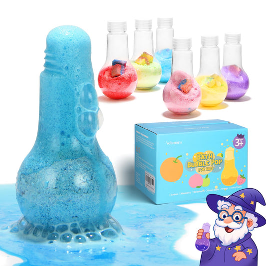 Velanora Bath Potions Kit front view for kids bath time fun and safe exploration