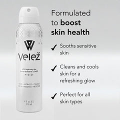 Velez HOCL Hydrating Face Mist used in spa or clinic settings for professional skincare.