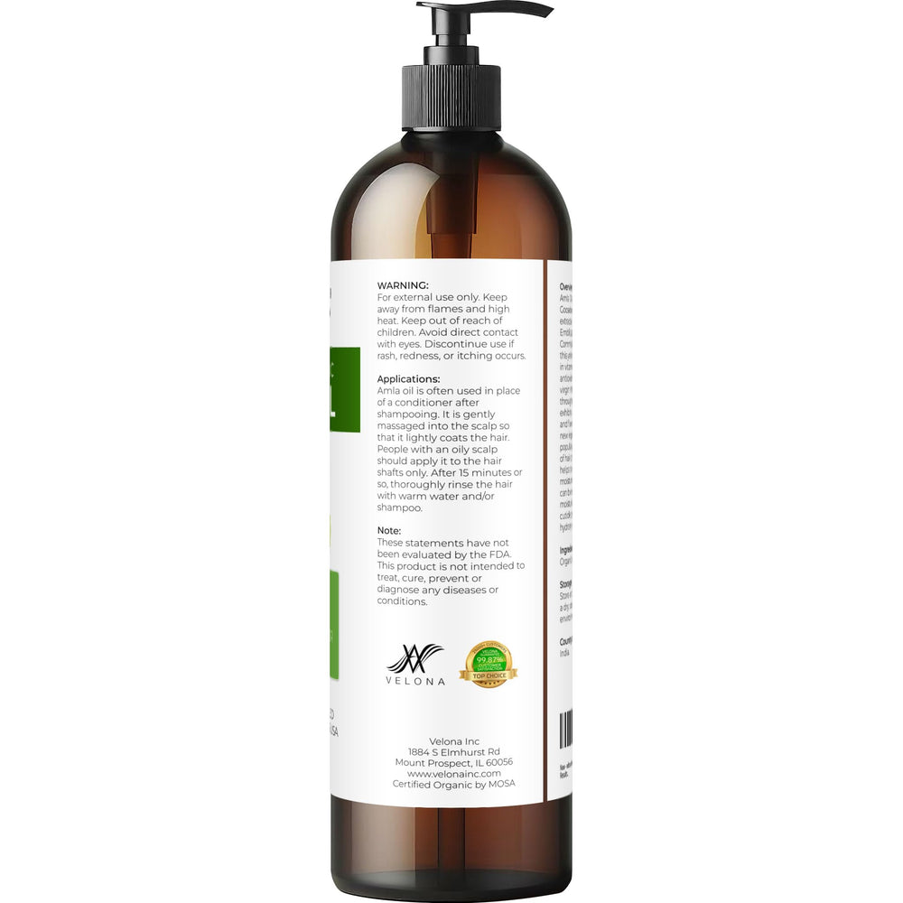 Velona Amla Oil hair-application shows deep hydration for softer hair.