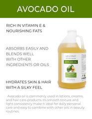 Velona Avocado Oil pour shows light texture for easy blending.