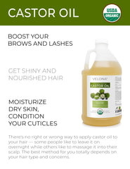 Velona castor oil bottle pour enables easy, mess-free dispensing.