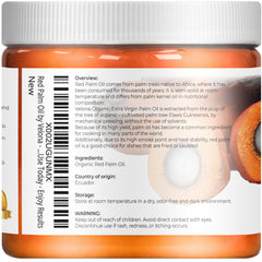Velona red palm oil for cooking, sautéing, and frying with heat stability.