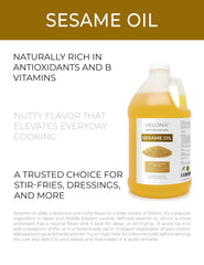 Pour of Velona Sesame Seed Oil for dressings and sauces.