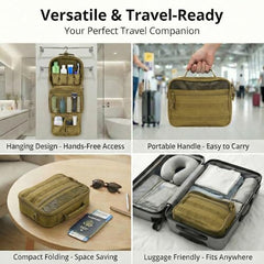 VELVEBAG hanging hook design lets you suspend the bag in showers or tents