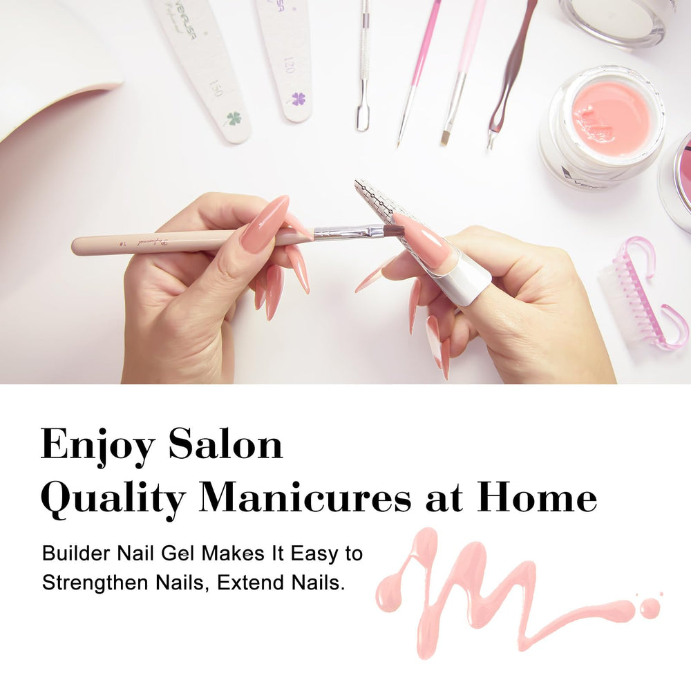 VENALISA Builder Gel on nails extends length and strengthens natural nails.