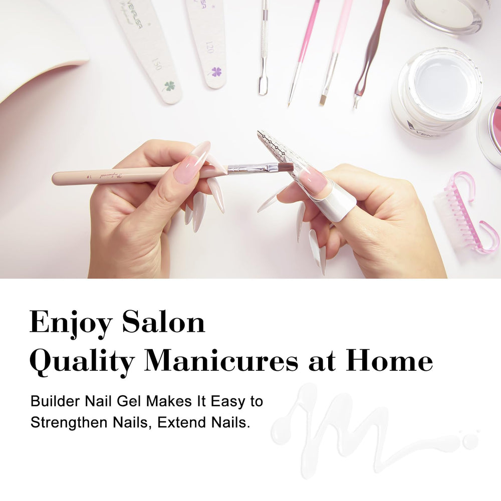 V VENALISA Builder Nail Gel brush tip ready for smooth application.