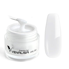 VENALISA Builder Nail Gel bottle in milky white for long-lasting nail extensions.