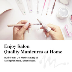 VENALISA Builder Nail Gel extension demo showing stronger, longer nails.