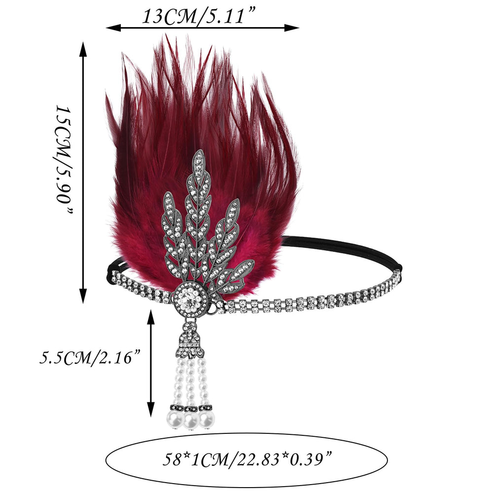 Venofen Gatsby headband with crystal rhinestones elevates evening party looks.