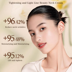 Applying Venrock neck cream on the neck and décolleté