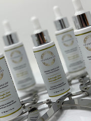 VeOrganics Maple Leaf Serum ingredients close-up with Camu Camu and Chamomile.