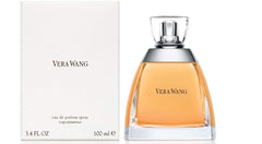 Vera Wang EDP bottle front view highlights elegant design for evening wear