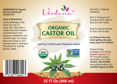Verdana Organic Castor Oil helps moisturize dry skin for facial and body care.