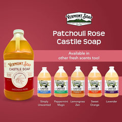 Vermont Soap Patchouli Rose label with USDA Organic and vegan certifications