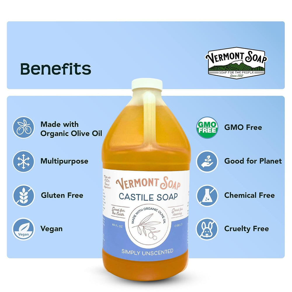 Vermont Soap unscented multi-use cleaner for kitchen surfaces and bathroom fixtures