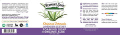 Vermont Soap organic lavender hand soap pump shows gentle cleansing for sensitive skin.