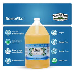 VERMONT SOAP Organics gallon refill packaging reduces waste and saves money.