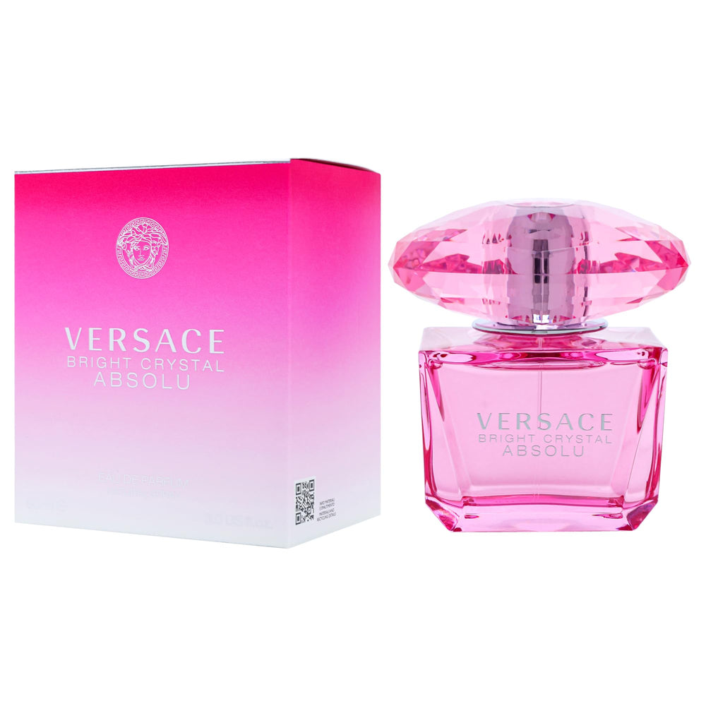 Versace Bright Crystal Absolu embellished cap highlights refined craftsmanship.