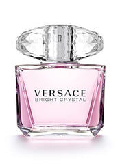 Versace Bright Crystal bottle front view with pink hues for daytime charm