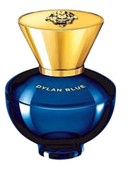 Versace Dylan Blue mini 5ml bottle close-up, ideal for daily wear and on-the-go scent.