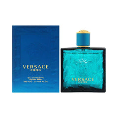 Versace Eros bottle with Medusa head top, ideal for confident evening wear.
