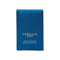 Versace Eros EDT Mini bottle viewed from the front, travel-friendly fragrance ready to go.