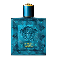 Versace Eros Parfum bottle front view for evening confidence and style.