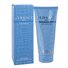 Versace Man Eau Fraiche shower gel bottle offers a fresh, masculine wash for daily use.